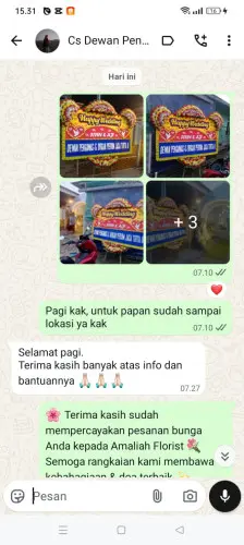 Testimonial Papan Bunga Pernikahan umalas